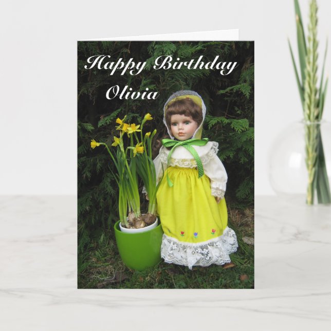 Happy Birthday Olivia Card (Front)