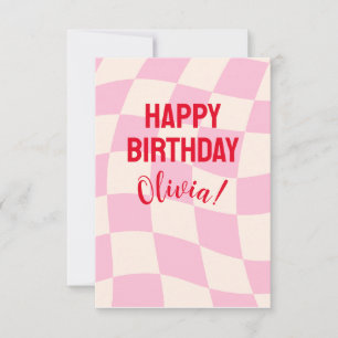 Happy Birthday Olivia Custom Name Personalized  Card