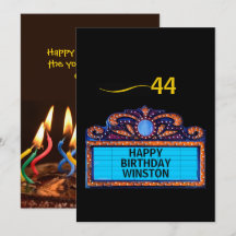 Happy Birthday on a Theatre Marquee