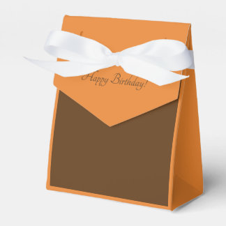happy birthday orange and brown box