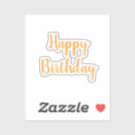 Happy Birthday Orange Custom Simple Minimalist<br><div class="desc">Designed for birthday celebrations!</div>