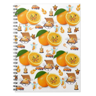Happy Birthday Oranges Cake Fairy Notebook