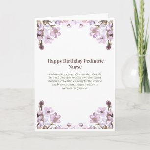 Happy Birthday Paediatrics Nurse Card