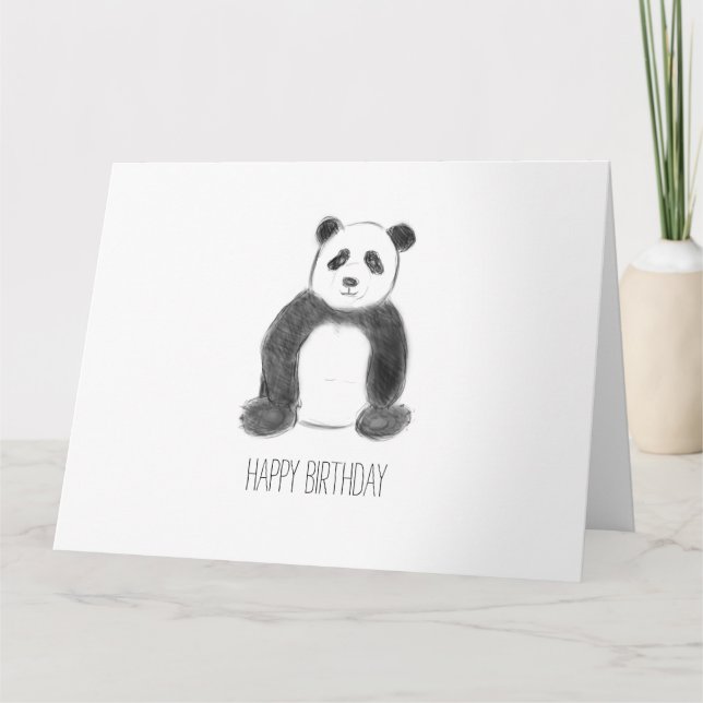 Happy birthday panda  card (Front)