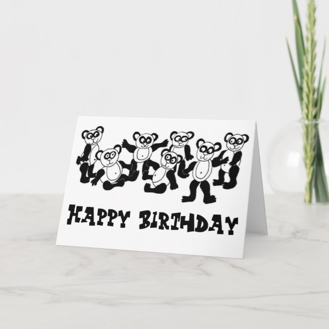 Happy Birthday panda card (Front)