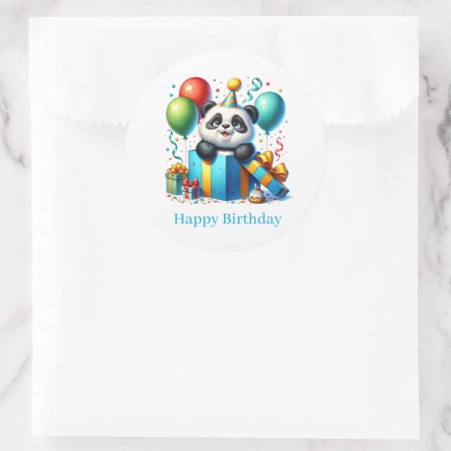 Happy Birthday Panda Stickers (Bag)