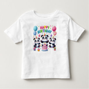 Happy Birthday Pandas Toddler T-Shirt