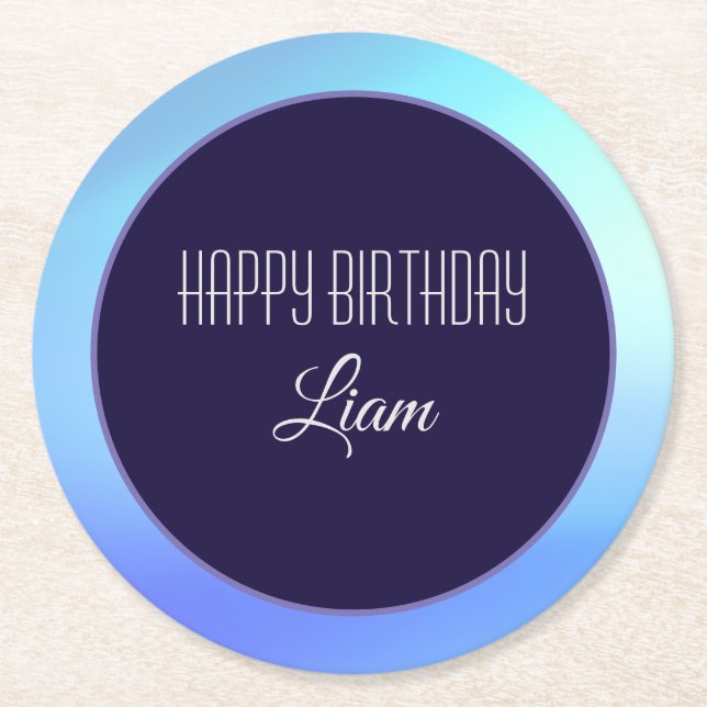 "Happy Birthday" Paper Coaster (Front)