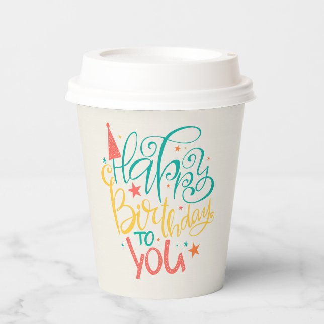 Happy Birthday  Paper Cups (Front)