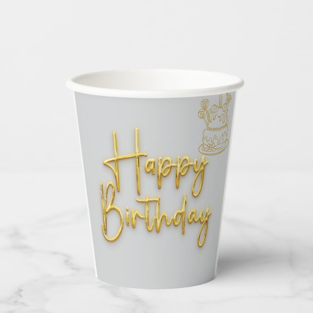 Happy Birthday Paper Cups (Front)
