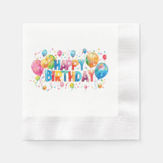 Happy Birthday Paper Napkin