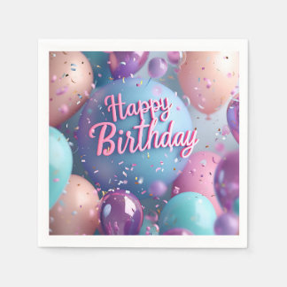 Happy Birthday Paper Napkin