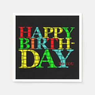 Happy Birthday Paper Napkins