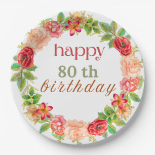 Happy birthday Paper Plate