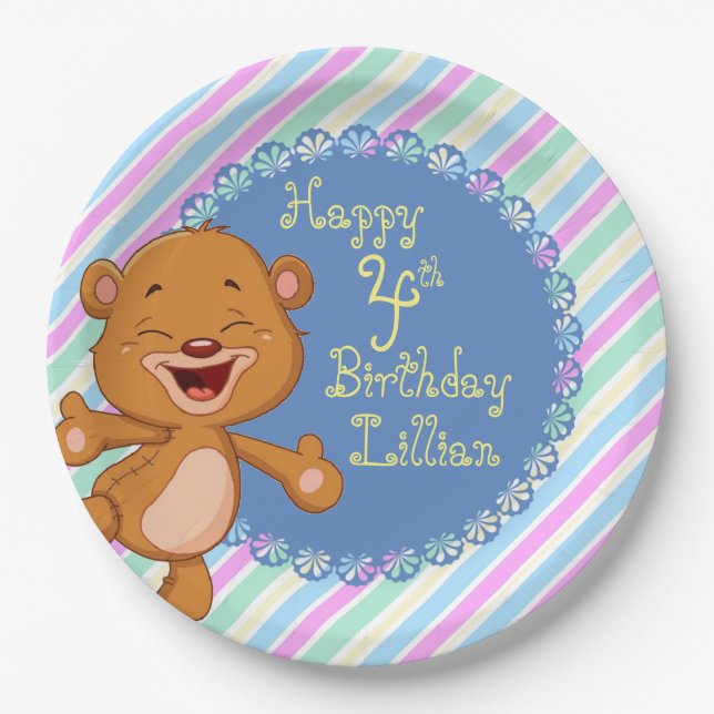 Happy Birthday Paper Plate (Front)