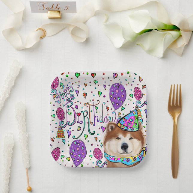 HAPPY BIRTHDAY PAPER PLATE (Wedding)