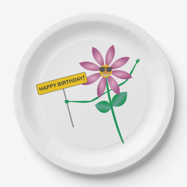 Happy Birthday Paper Plate (Front)