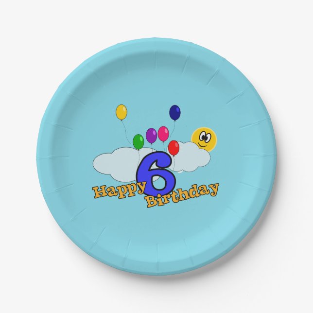 Happy Birthday Paper Plate (Front)