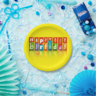 Happy Birthday Paper Plate