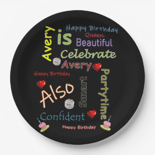Happy Birthday Paper Plates Avery