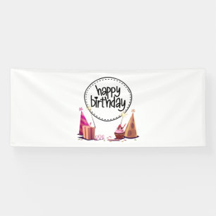 Happy Birthday Party 4x10 Vinyl Banner