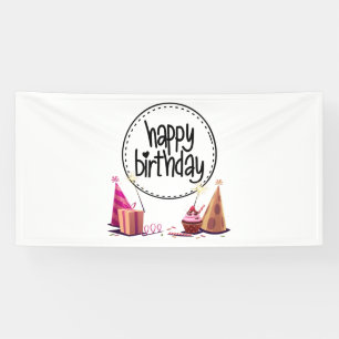 Happy Birthday Party 4x8 Vinyl Banner