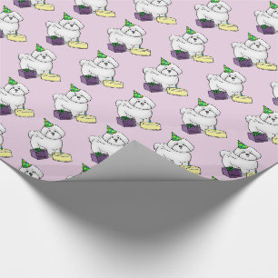 Happy Birthday (Party) Bichon Frise Dog - Cute Wrapping Paper