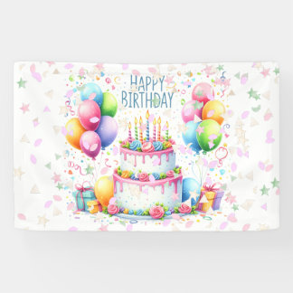 Happy Birthday Party Celebration Banner