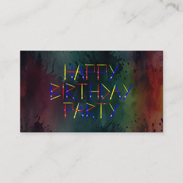 Happy Birthday Party Celebration Invitation  (Front)