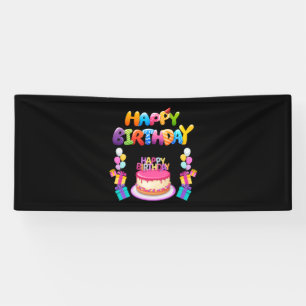 Happy Birthday Party Confetti 2.5x6 Vinyl Banner