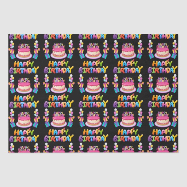 Happy Birthday Party Confetti Tissue Paper (Front)