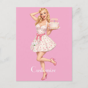 Happy Birthday Party Girl Thunder_Cove Postcard