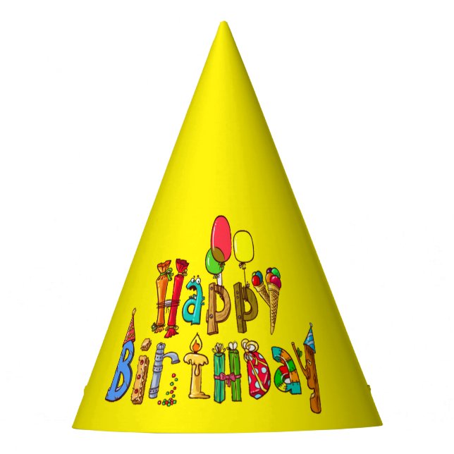 Happy Birthday Party Hat (Front)