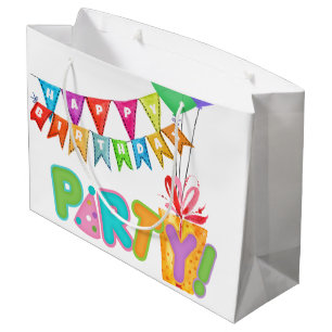 Happy Birthday Party Large Gift Bag