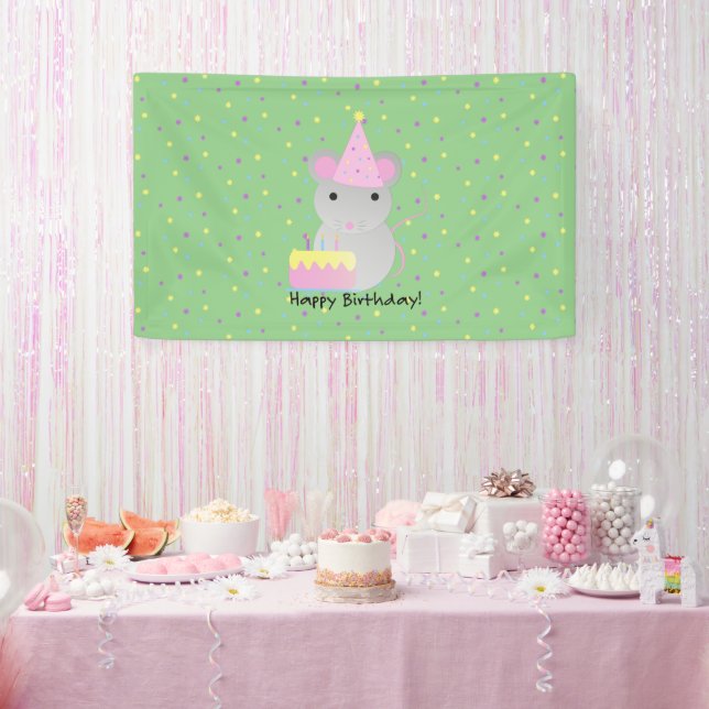 Happy Birthday Party Mouse Banner (Party)