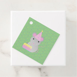 Happy Birthday Party Mouse Favour Tags