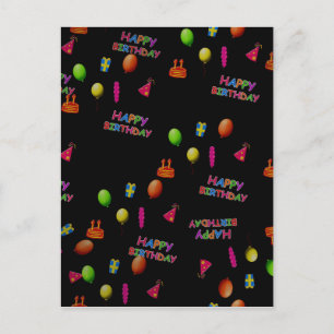 Happy Birthday Party Personalise Destiny Destiny'S Postcard
