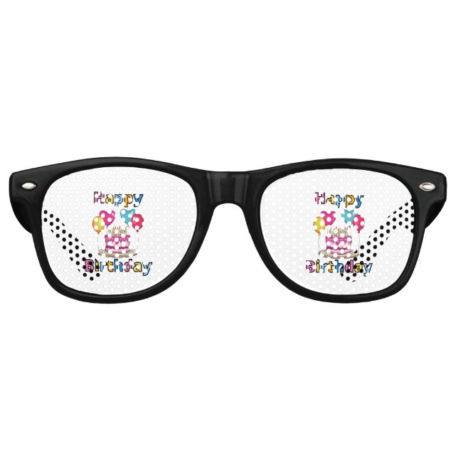 Happy Birthday Party Retro Sunglasses (Front)