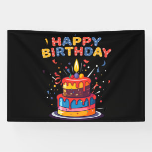 Happy Birthday Party Theme Supplies 4x6 Vinyl Banner