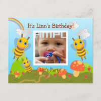 Happy Birthday Party with friendly bees