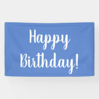 Happy Birthday Pastel Blue White Birthday Party