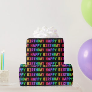 Happy Birthday Pattern Wrapping Paper