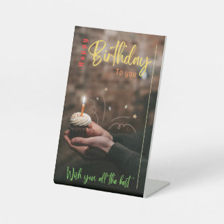 Happy Birthday Pedestal Sign