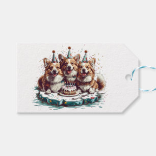 Happy Birthday Pembroke Welsh Corgi Dogs Gift Tags