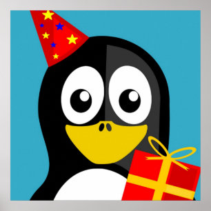 "HAPPY BIRTHDAY" PENGUIN POSTER