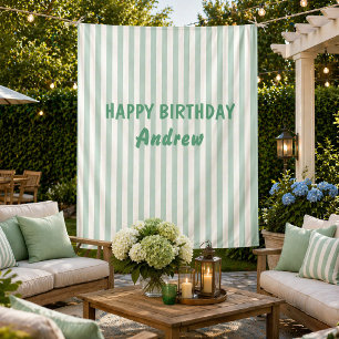 Happy Birthday Personalised Banner Wall Tapestry