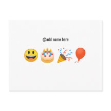Happy Birthday | Personalised Emoji Postcard