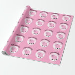 Happy Birthday Personalised Kids Pink Pig Animal Wrapping Paper<br><div class="desc">Happy Birthday Personalised Kids Pink Pig Animal Wrapping Paper. Adorable pig themed custom wrapping paper. Cute little pink pig in the centre of a white circle in repeated pattern. Black and white text on a pink background spells out HAPPY BIRTHDAY. Personalise with name in curved font. Fun barnyard animal pretty...</div>