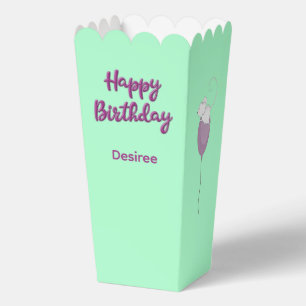 Happy Birthday Personalised Name Mouse Balloons Favour Box