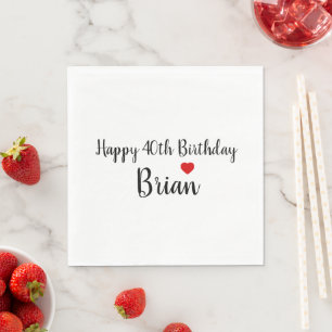 Happy Birthday Personalised Napkin